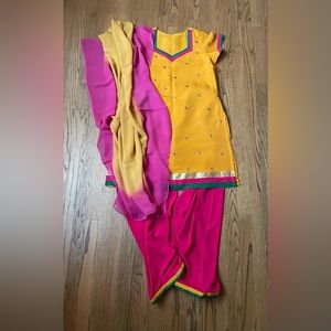 Salwar with patiala pants and dupatta